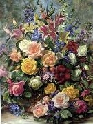 unknow artist Floral, beautiful classical still life of flowers.083 Spain oil painting artist